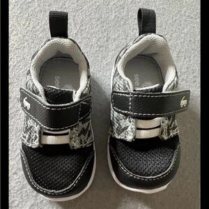 See Kai Run Baby Boys Size 4 Hook & Loop Sneakers Black White Lightning Bolts